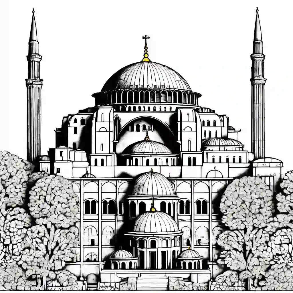 Hagia Sophia coloring pages